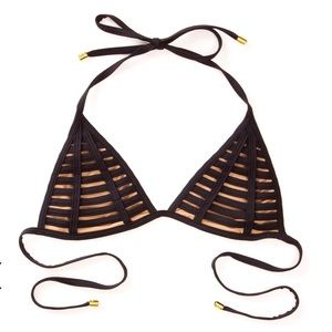 Beach Bunny “Hard Summer” Triangle Top in Black XL